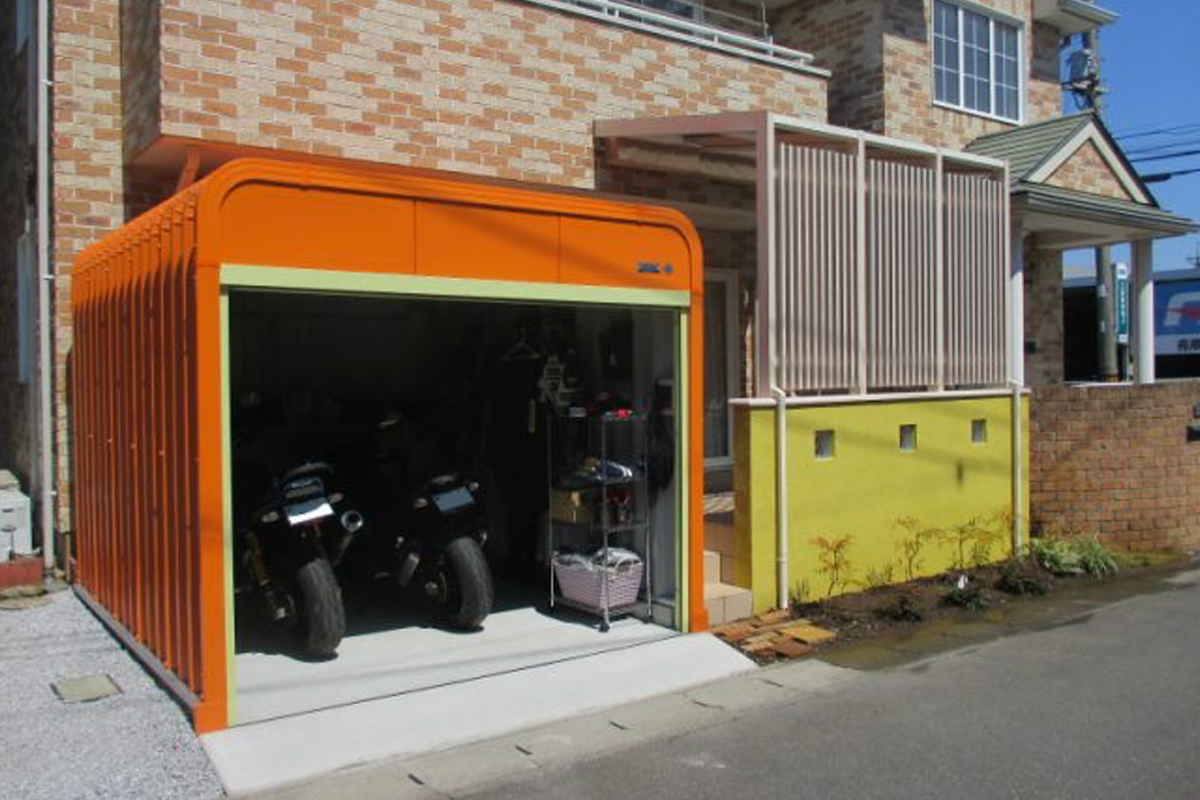 高崎市　F様邸　バイクガレージ＆オープンテラス